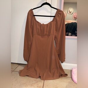 Dry Goods Open Tie Back Dress Brown Size L